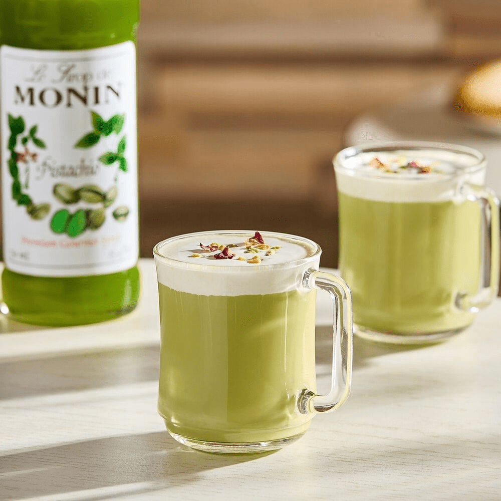 pha chế matcha với syrup